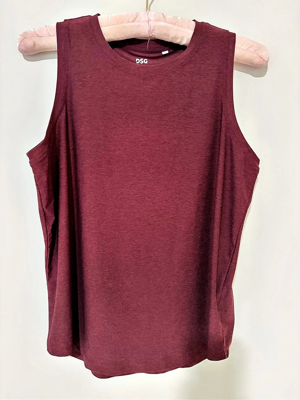 DSG Women's Burgundy Heathered Activewear Workout Tank